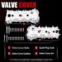 Aluminum Valve Cover Set Compatible with 2011-2022 Dodge Grand Caravan Journey Jeep Grand Cherokee Wrangler Chrysler Town Country RAM 3.2L 3.6L V6 264-938 05184069AN, Right Side & Left Side