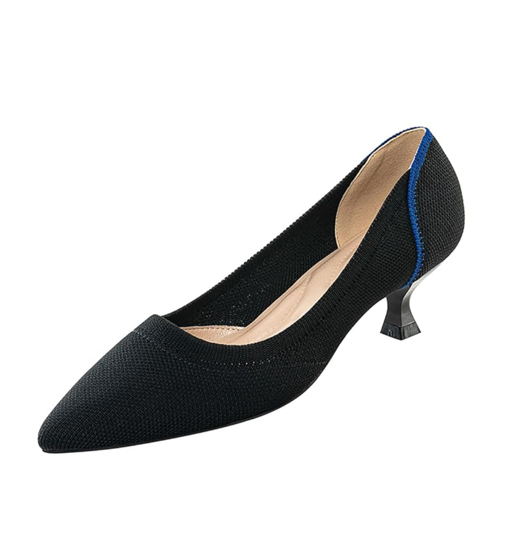 Women's Pumps Kitten Heels Pointed Toe Knit Comfortable Casual Work Office Wedding Dressy 7.5
