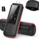 AGPTEK 64GB USB C MP3 Player, A55PL 2 in 1 Type-C & USB Stick Music Player Supports Replaceable AAA Battery, FM Radio, Recording