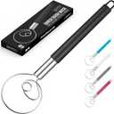 ORBLUE Danish Dough Whisk with Silicone Covered-Handle, Stainless Steel Mixer, Black