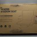 HOPERAN 25" 2pcs Dual-Sided Heated Stadium Seats for Bleachers with Back Support, 3 Levels Heating Stadium Seating for Bleachers Seat with Backrest, 5 Pockets Portable Stadium Chair(Red)