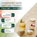 LIBWYS 2 Pack Overnight Oats Containers with Bamboo & Stainless Steel Lids, 15oz Meal Prep Jars - Double Walled High Borosilicate Glass jars for Overnight Oats, Chia Pudding & Salad