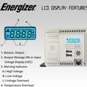 Energizer 2000 Watts Pure Sine Wave Power Inverter 12V DC to 110V/120V Converter for Family RV Off Grid Solar System with Dual USB Ports LCD Display & Installation Kit Included