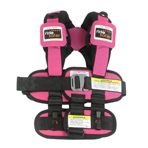 RideSafer - Large Pink, Lightweight, Compact, Portable Car Seat - Perfect for Travel and Everyday Child Safety