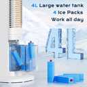 Evaporative Air Cooler, 3-in-1 Portable Air Conditioners for Room, 4 Modes 3 Speeds, Fast Cooling Portable AC Unit/24H Timer, Remote Oscillating Tower Fan, Quiet Swamp Cooler for Bedroom Office