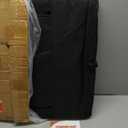 HOPERAN Stadium Seats for Bleachers with Back Support, Half-fold Portable Bleacher Chairs with Back and Cushion, 600D Waterproof Reclining Extra Wide Bleacher Seat for Outdoor Sports (23", Black 1pc)