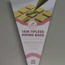 KEENPIONEER Disposable Piping Bags 14inch, 400 count (Clear)