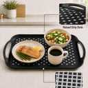 Extra Large Non-Slip Serving Trays with Handles, 2-Pack, 17.7 x 12.5 in