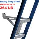 2Pack Heavy Duty Steel Ladder Jacks, Adjustable Two-Rung Short Body Scaffold Bracket for Painting Siding, Roofing & Window Repair, Fits Platforms Under 18 Inches Wide