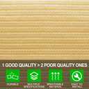Shatex 90% Shade Fabric 12x 12ft Sun Shade Cloth with Grommets for Pergola Cover Canopy Wheat, 12 Bungee Balls