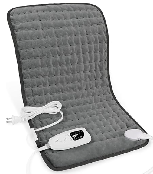 Deepsoon Heating Pad,Electric Heating Pads for Back,Neck,Abdomen,Moist Heating Pad for Shoulder,Knee,Arms,Legs,Dry/Moist Heat & Auto Shut Off,Christmas Gifts for Men and Women,Dark Gray,40x20 Inch