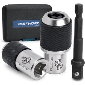 3pcs Adjustable Tap Socket Set, 3/8" Drive Tap Handle Tool, Tap Holder for Reamers, Screw Extractors