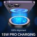 Coolpow for MagSafe Car Mount ChargerUltra MagnetMagnetic Phone Holders for Your Car Charger Magnetic Wireless Car Phone Holder Charger Car Accessories Mothers Gifts for iPhone 17 16 15 Speakerphone