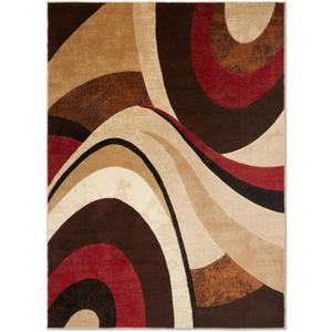 Home Dynamix Tribeca Slade Modern Area Rug, Abstract Brown/Red 39"x55"