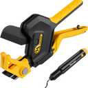 TOLESA PVC Pipe Cutter 3-Gear Adjustable, Cuts Up to 2-1/2, Ratchet Pipe Cutter Tool Heavy-Duty for PVC, PPR, PE, PEX, ABS, Plastic Hoses