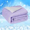 HOMFINE Cooling Comforter King Size, Purple Summer Cooling Blanket for Hot Sleepers and Night Sweats, Japanese Double-Sided Cold Tech Fabric Q-Max 0.45, Soft Breathable Silky Smooth Lightweight
108"x 90"