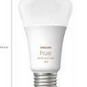 Philips Hue Smart 60W A19 LED Bulb - White and Color Ambiance Color-Changing Light - 1 Pack - 800LM - E26 - Indoor - Control with Hue App - Works with Alexa, Google Assistant and Apple Homekit