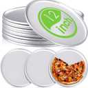 Rtteri 12 Pcs Pizza Pan Bulk Restaurant Aluminum Pizza Pan Set Round Pie Cake Plate Rust Free Cake Tray for Oven Baking Home Kitchen Restaurant Easy Clean (12 Inch)