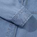 Sidefeel Women's Denim Shirts Button Down Jean Shacket Spring Outfit 2025 Long Sleeve Chambray Blouse Top (Medium, Light Blue)