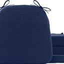 Battilo Chair Cushions for Dining Chairs with Ties, Kitchen Chair Pad with Non-Slip Backing and Removable Cover, Indoor/Outdoor Dining Seat Cushion, 16"x16"x2", Set of 4, Navy