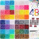 Bedazzling Kit with 30000pcs 48 Colors Rhinestones, 410ml B7000 Glue, Tweezers & Pickup Pen  3mm Flatback Sparkling Gems for Nail Art, Crafts, Clothing, Diamond Painting and Decor