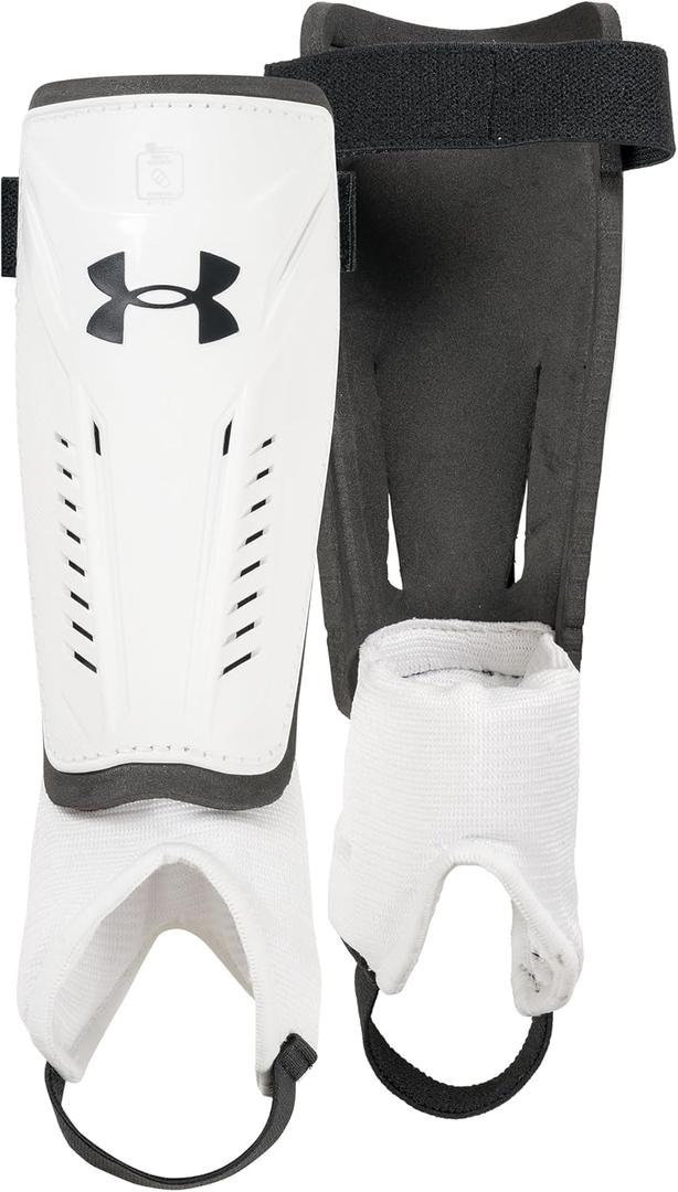 Under Armour Youth Soccer Shin Guards Challenge Shin (Small, White/Black)