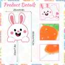 2 x CCINEE 12pcs Easter Bunny Tree Picks Decorations, Large Cute Bunny Ear Carrots Rabbit Picks for Spring Easter Tree Topper Ornaments Home Indoor Outdoor Party Decorations