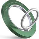 Lamicall Magnetic Phone Ring Grip Holder, [Upgraded Strong Magnet] Finger Ring Holder Stand, Mag Kickstand Accessories for iPhone 17 Pro Max, Dark Green