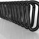 Heavy Duty Carabiner Clip, Steel Carabiners 1100lbs 3" D Shaped Spring Hook Small Clips for Hammocks, Hiking, Keychains, Outdoors and Gym, Dog Leash and Key Ring, 9 PCS