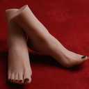 1 Pair Silicone Female Foot Model Life-Size 1:1 Ballet Style for Jewelry Display Tattoo Practice Art Collection Fake Foot (Does not Include Skeleton, 36)