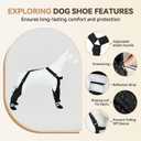 Dog Suspender Boots for Large Dogs Waterproof & Non-Slip Dog Paw Protectors with Adjustable Straps & Reflective Strips, All-in-One Connected Dog Boots for Outdoor Walks, Snow, Rain, Hiking (XL)
