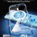 5 x Meifigno Designed for iPhone 16 Pro Case 6.3 inch, Compatible with MagSafe, Military-Grade Protection, Hard PC Back with Soft Edges Magnetic Phone Case Designed for iPhone 16 pro, Crystal Clear