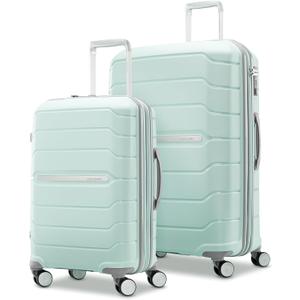 Samsonite Freeform 2-Piece Luggage Set - Carry-On & Large Checked Luggage with Dual Spinner Wheels - Durable Polypropylene Hardshell - TSA Lock, Airline-Approved - Expandable Hard Shell - Mint Green