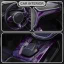 Lypumso Forged Carbon Fiber Vinyl Wraps, High Gloss Car Wrap Vinyl Rolls for DIY, Self-Adhesive Stickers with Air Release Technology for Auto Interior and Exterior (Purple Forged Carbon, 2ft x 10ft)