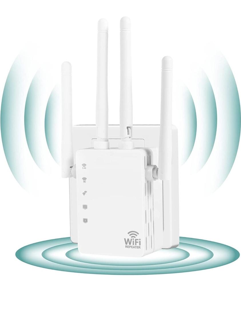 WiFi Extender,WiFi Extender Signal Booster for for Home & Outdoor,Device Servers Covers Up to 6000 Sq. ft and 35 Devices,Internet Booster