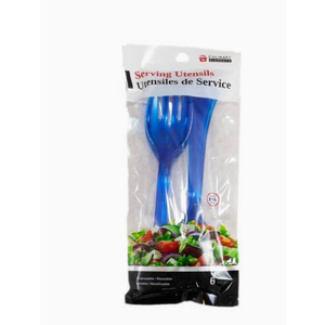 Jacent 6 Piece Blue Plastic Serving Utensils, Colors Vary - 1 Pack