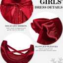 Cubear Toddler Girls Velvet Tutu Dress Fall Winter Long Sleeve Ruffle Dress for Holiday Party Causal 3-7Y (Red)