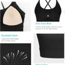 RUNNING GIRL Sports Bras for Women,High Impact Criss-Cross Back Crop Tops Padded Workout Sports Bra High Support(WX3028 Black L) (Black, L)