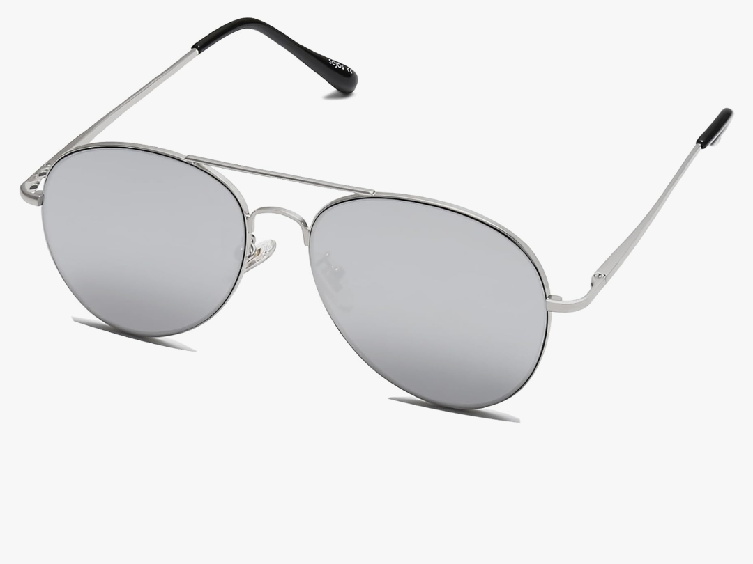 SOJOS Classic Aviator Sunglasses for Women Men Metal Frame Spring Hinges SJ1030