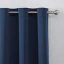LEMOMO Navy Blue Blackout Curtains/52 x 45 Inch/Set of 2 Panels Room Darkening Short Curtains