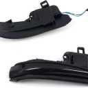 HIGH FLYING Car Accessories Side Mirrors LED Sequential Dynamic Blackout Turn Signal Lights Indicator 2pcs/Pair for Toyota Tacoma 16-23, RAV4 19-25, Highlander 2020-2025 (Blackout)