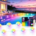 AHAWILL 150FT RGB Pool Lights for Inground & Above Ground Pools,Plug-in Light Strip with IP68 Waterproof,App & Remote Control, 44+ Modes & Music Sync, 16M Colors for Large Swimming Pools Decor