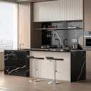 Peel and Stick Backsplash Tiles 20 Sheets 12''x12'' PVC Self Adhesive Wall Tiles Back Splash Tiles Wall Panels Stick on Backsplash for Kitchen Bathroom Laundry Room, Black