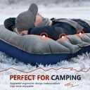 FUN PAC Camping Sleeping Pad, 9.2R-Value Ultralight Camping Mat with Pillow Built-in Foot Pump Inflatable Sleeping Pads Compact for Camping Backpacking Hiking Traveling-Lined Version Grey
