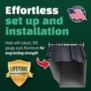 A-M Gutter Guard 6" x 50 Ft Black Aluminum, Leaf & Debris Protection, DIY