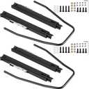 Slider Seat Track Set of 2 with Seat Mounting Hardware kit, Universal Seat Slider Compatible with Sparco, NRG, Bucket Seat and Racing Seat