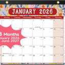 6 x Timart Desk Calendar 2026-2027, 18-Month Calendar from Jan 2026 to June 2027, Large 17" x 12" Desktop Wall Monthly Calendar For Home School, Office(Floral)