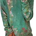 Womens Casual Long Sleeve Sweatshirt Soft Lightweight Cozy Knit Pullover Top 2025 (Green, L)