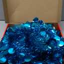 MACTING Pop Up Christmas Tree with Lights 5FT Blue Collapsible Easy-Assembly Coastal Glitter Tinsel Pencil Tree for Porch Apartment Corner Home Holiday Party Indoor Outdoor Xmas Decorations (1PC)