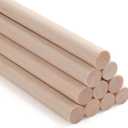 3 x ONUPGO 10Pcs 1/2" x 12" Hardwood Craft Dowel Rods